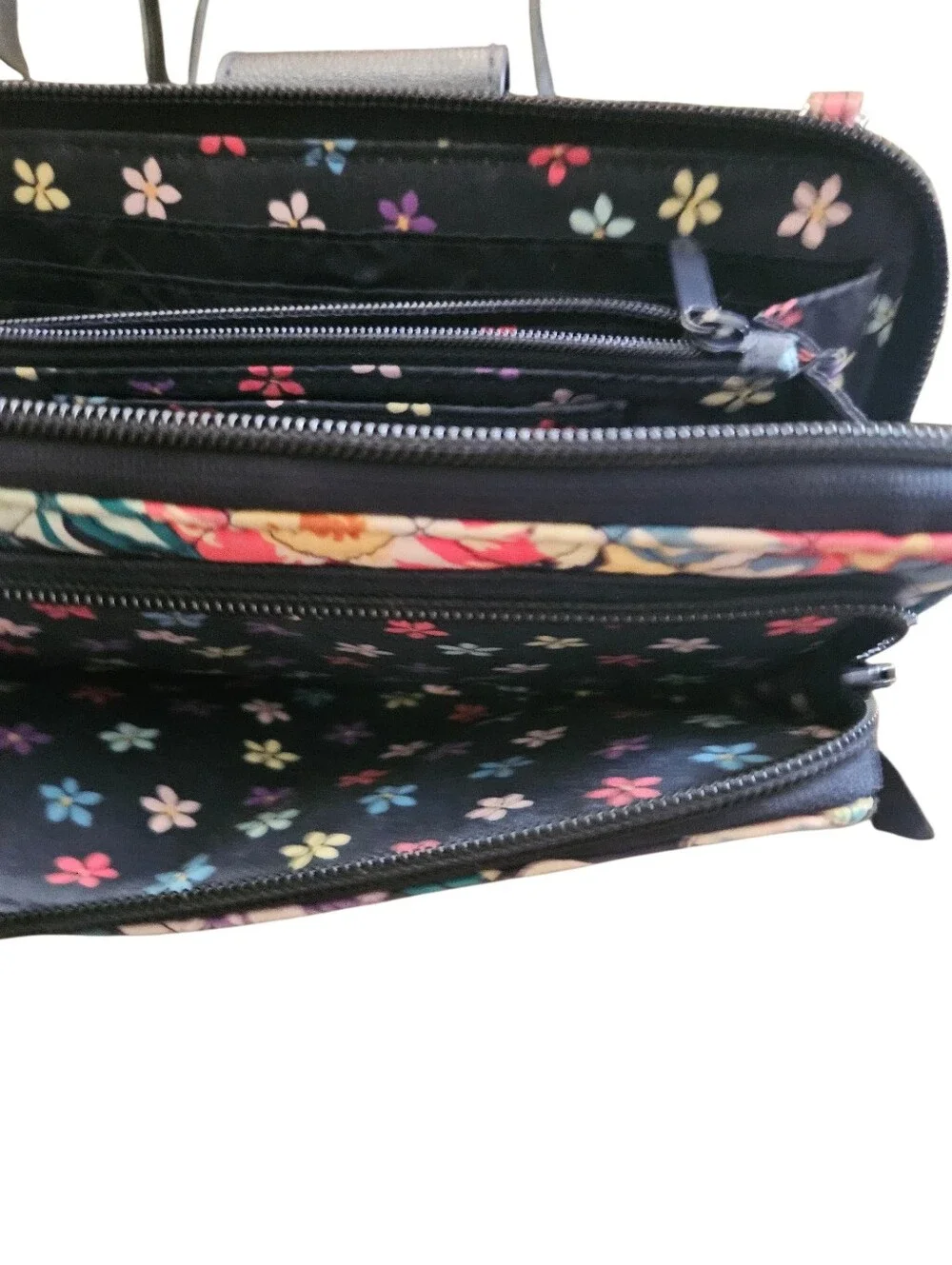 Vera Bradley RFID Deluxe All Together Crossbody Happy Blooms